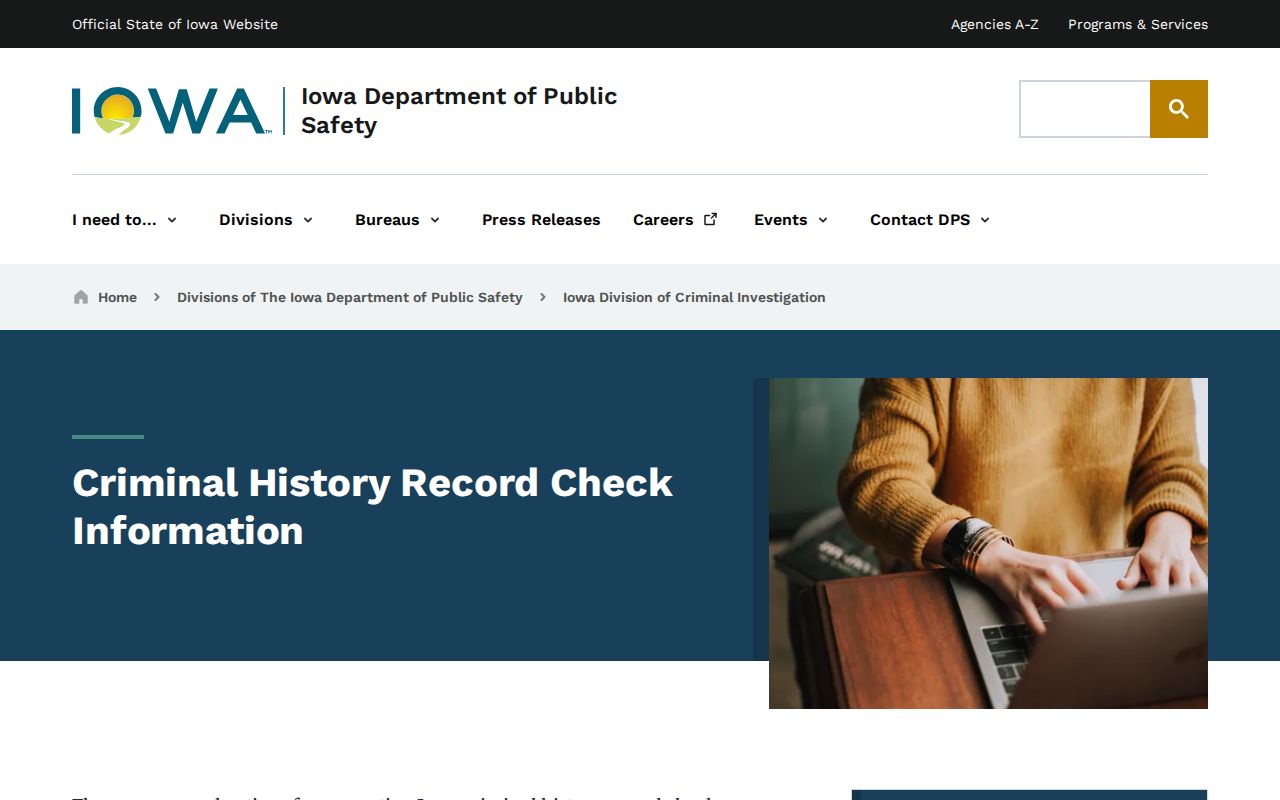 Ankeny resident lookup on Iowa DCI records page